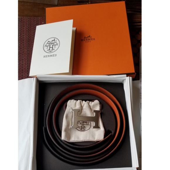 Hermès Orange Iconic Signature  Color belt - Picture 2 of 9